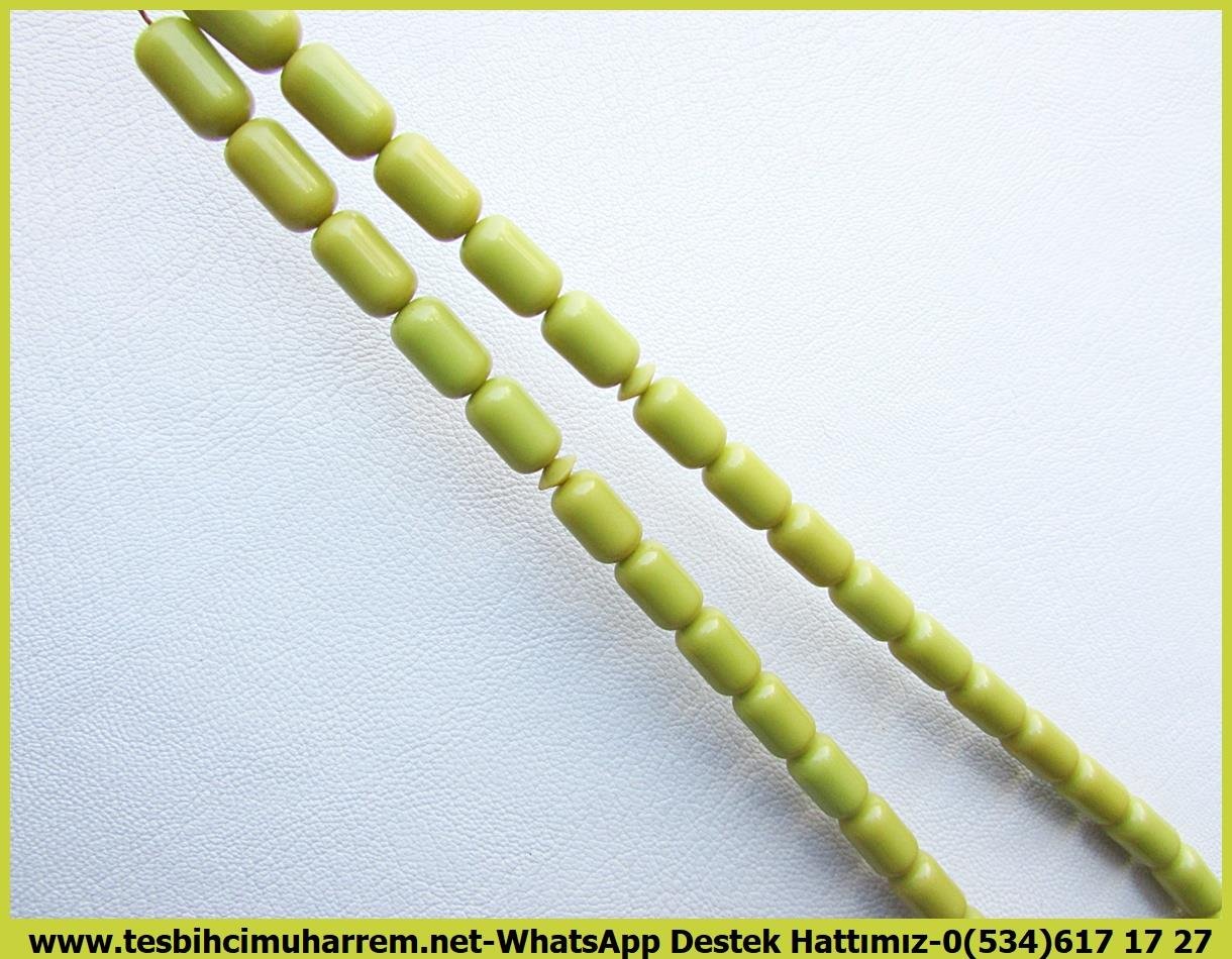 Katalin Ve Bağa TesbihlerTM13678Akif Kargın Usta Tornası | Fıstık Yeşili Katalin Tespih, Kapsül Kesim, 