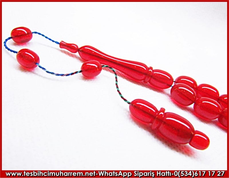 Alman Cherry Amber Kehribar Tesbih 9*12 mm Kiraz Mevsimi 