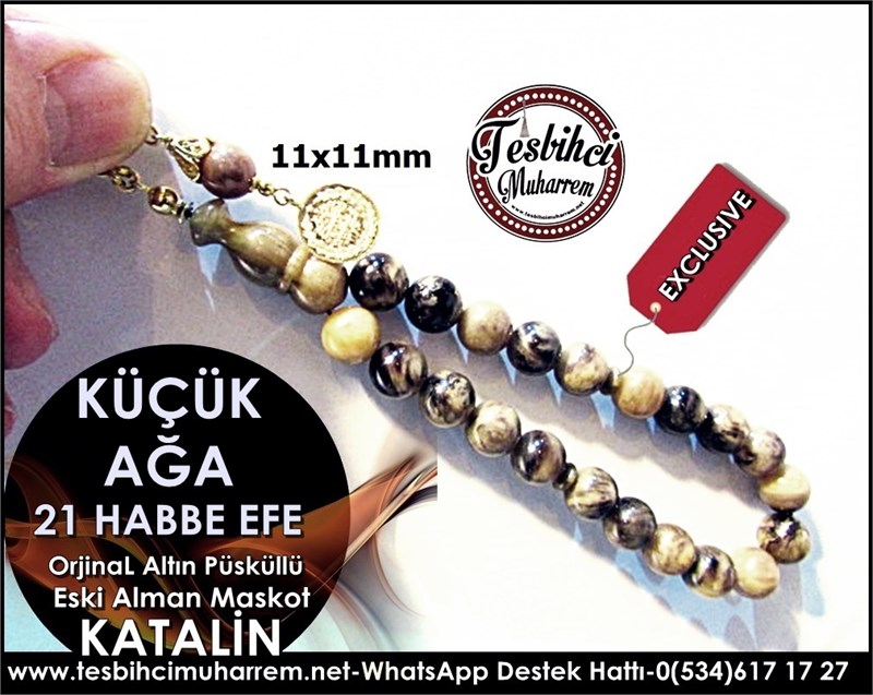 Altın Püsküllü Özel İşçilik Katalin Efe Maskot Tesbih Küçük Ağa