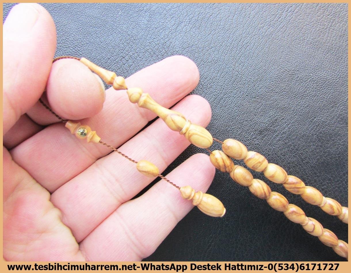 Zeytin Ağacı TesbihlerTM13853Aykut Güner Usta El İşçiliği Tespih | Naturel Zeytin Ağacı, Badem Kesim, 