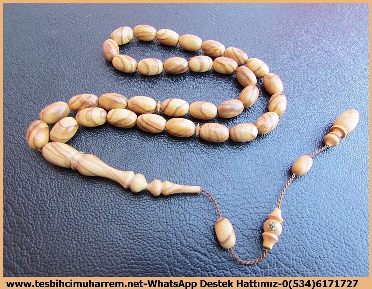 Zeytin Ağacı TesbihlerTM13853Aykut Güner Usta El İşçiliği Tespih | Naturel Zeytin Ağacı, Badem Kesim, 