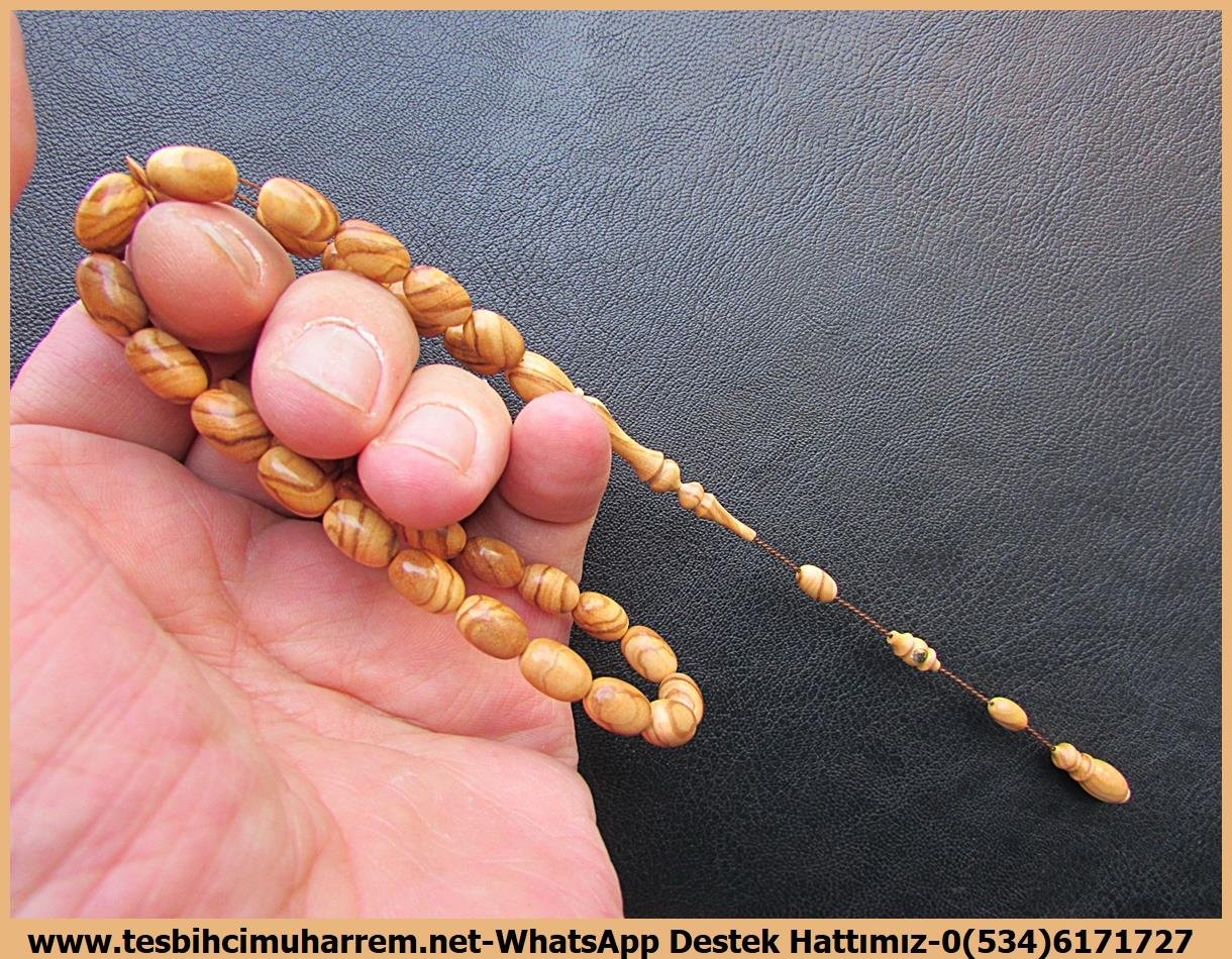 Zeytin Ağacı TesbihlerTM13853Aykut Güner Usta El İşçiliği Tespih | Naturel Zeytin Ağacı, Badem Kesim, 