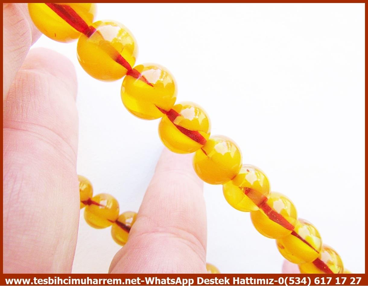 Hareli Kırmızı Kehribar TesbihlerTM13359Aykut Güner Usta El İşçiliği Tespih | Vintage, Yıllanmış Tesbihten Traş, İskender Model Sıkma Kehribar 