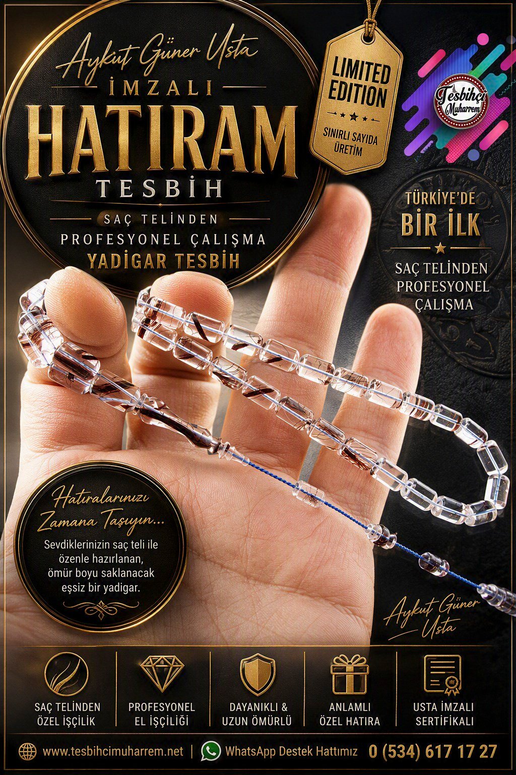 Katalin Ve Bağa TesbihlerTM14519Aykut Güner Usta İmzalı Hatıram Tespih I Saç Telinden Profesyonel Çalışma Yadigar Tesbih | Türkiye’de İlk Yeni Nesil TasarımAykut Güner Usta İmzalı Hatıram Tespih I Saç Telinden Profesyonel Çalışma Yadigar Tesbih