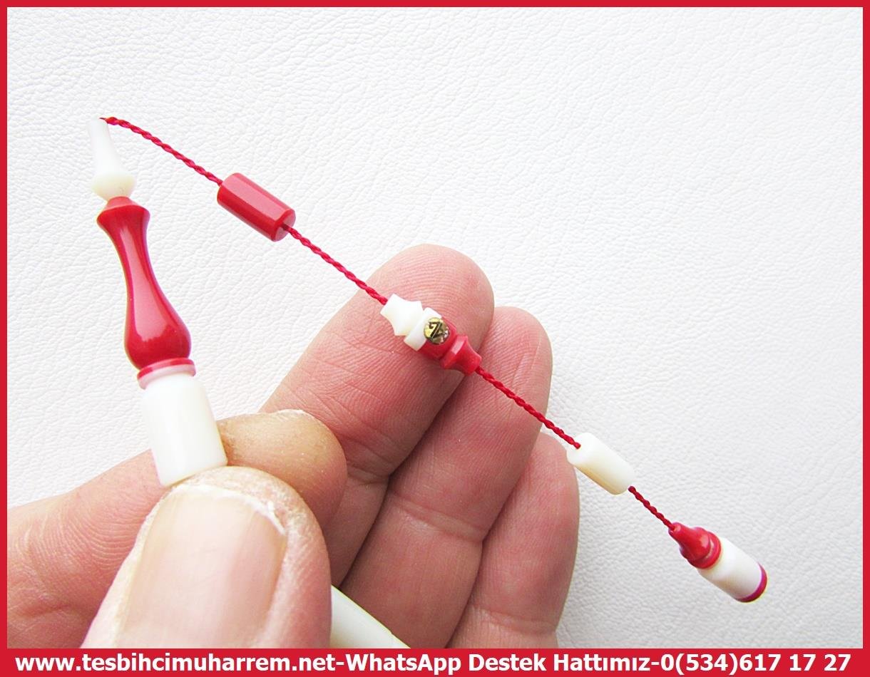 Katalin Ve Bağa TesbihlerTM13687Aykut Güner Usta Tornası | Premium Katalin Tespih, Eski Objelerden, Kırmızı-Beyaz, Dik Kesme, 