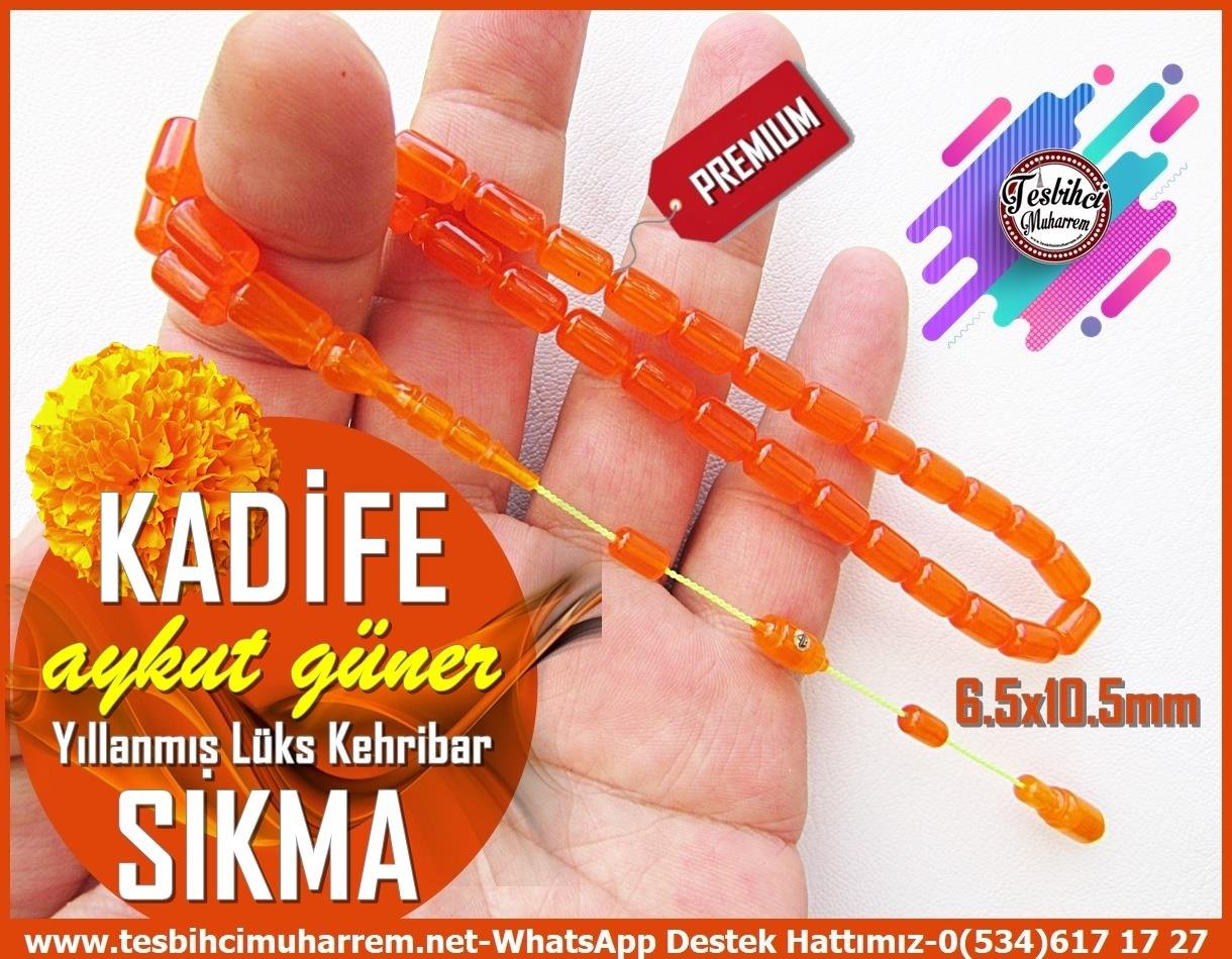 Turuncu Kehribar TesbihlerTM13931Aykut Güner Usta Tornası Tespih Lüks Sıkma Kehribar I Yıllanmış Malzeme Kadife Çiçeği Turuncusu Kapsül Kesim'' Kadife'' TesbihTespih Lüks Sıkma Kehribar I Kadife Çiçeği Turuncusu Kapsül Kesim Kadife Tesbih