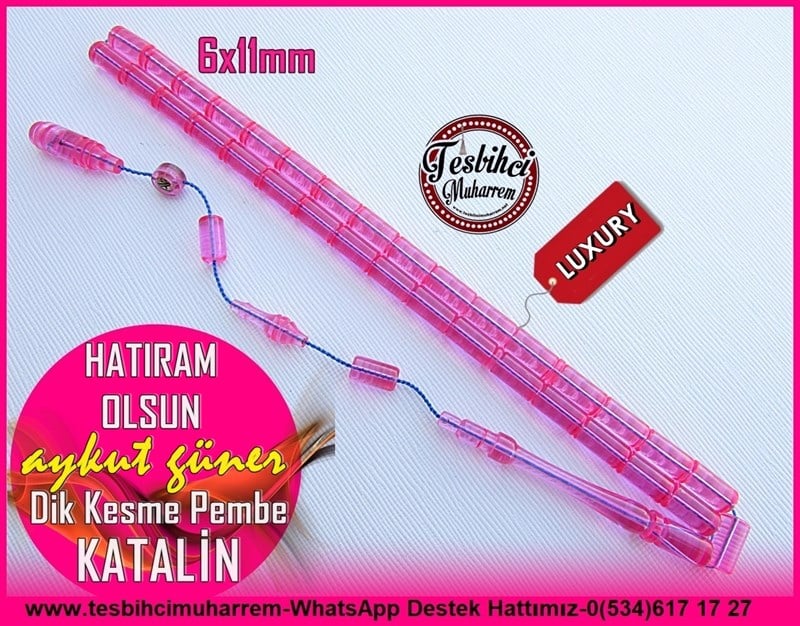 Tesbihci Muharrem Kolleksiyonluk TesbihlerTM11057Aykut Güner Ustadan Katalin Tesbih Dik Kesme Pembe Ton Hatıram OlsunKatalin Tesbih Dik Kesme Pembe Ton Hatıram Olsun