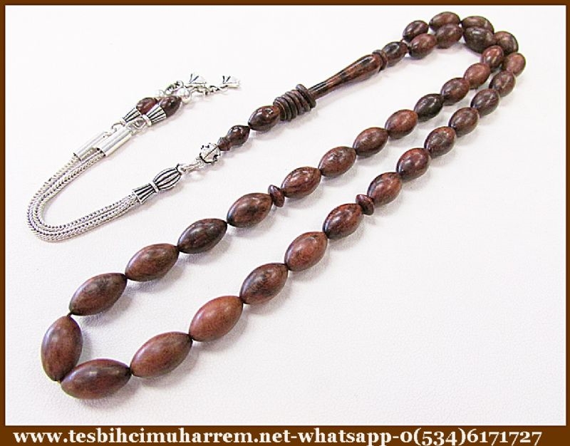 YILAN AĞACI TESBİH 7x11.5 mm NATUREL SNAKEWOOD