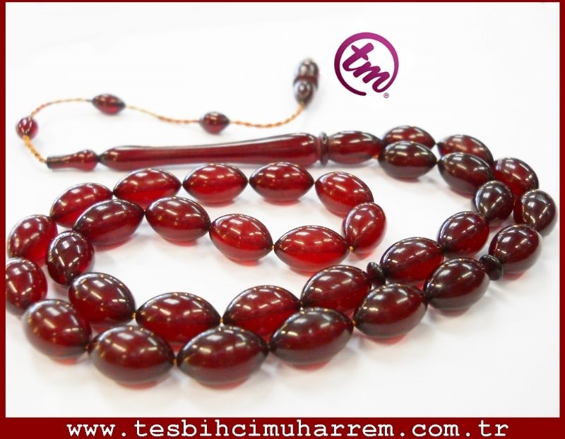 7X11.5 mm TESBİH-ÜL ATEŞ-İ HURKAT SIKMA KEHRÜBA