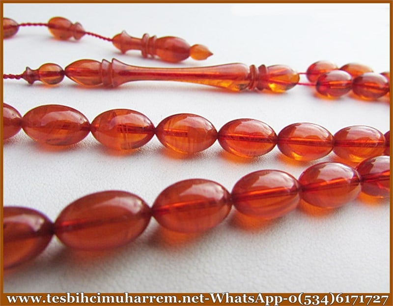 SIKMA KEHRİBAR TESBİH 7*11 mm AĞIZLIKTAN MUAZ