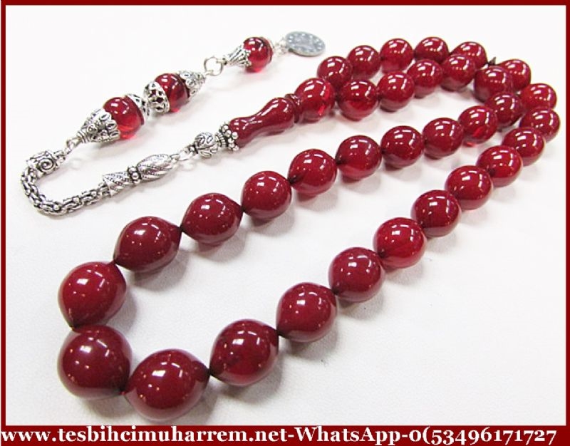 SIKMA KEHRİBAR TESBİH 11,5x14 mm ESKİTME KÜL TİGİN