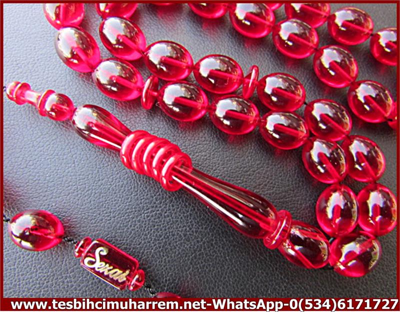 ATEŞ KEHRİBAR TESBİH 8,5*11 mm İSMİNİZE ÖZEL