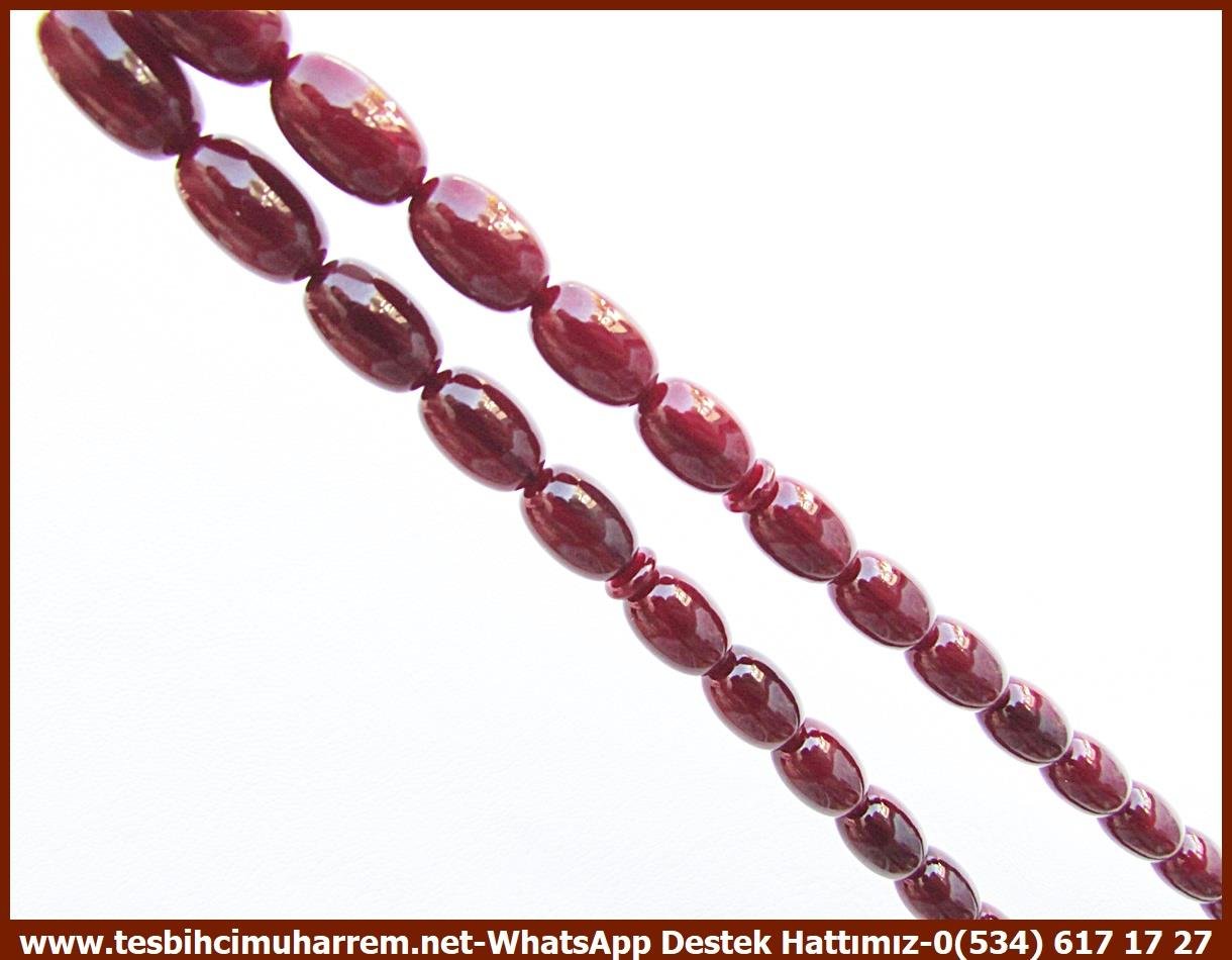 Katalin Ve Bağa TesbihlerTM13366Birkan Soylu Usta El İşçiliği Katalin Tespih | Eski Usül Badem Kesim Osmanlı Form, Vişne Renk 