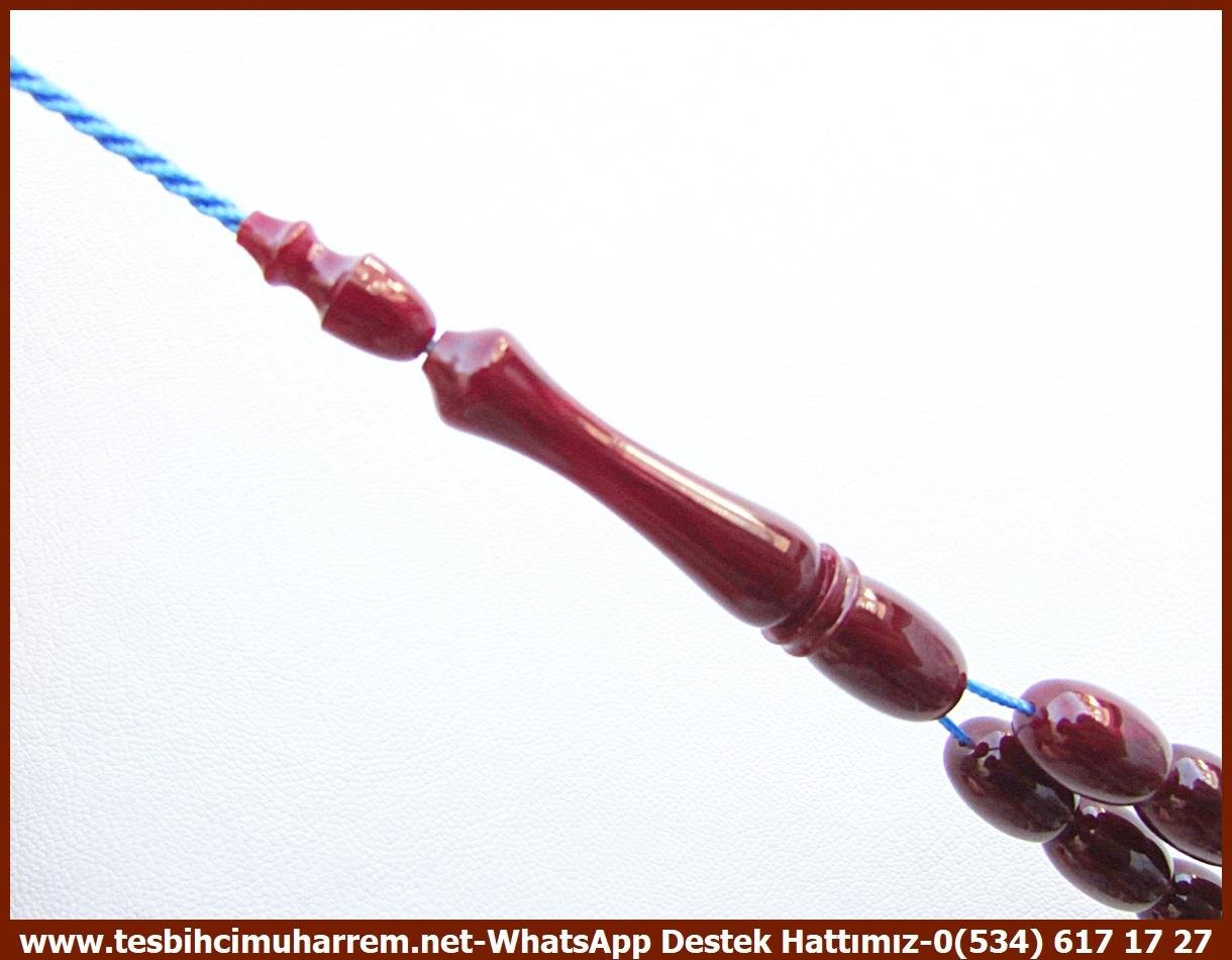 Katalin Ve Bağa TesbihlerTM13366Birkan Soylu Usta El İşçiliği Katalin Tespih | Eski Usül Badem Kesim Osmanlı Form, Vişne Renk 