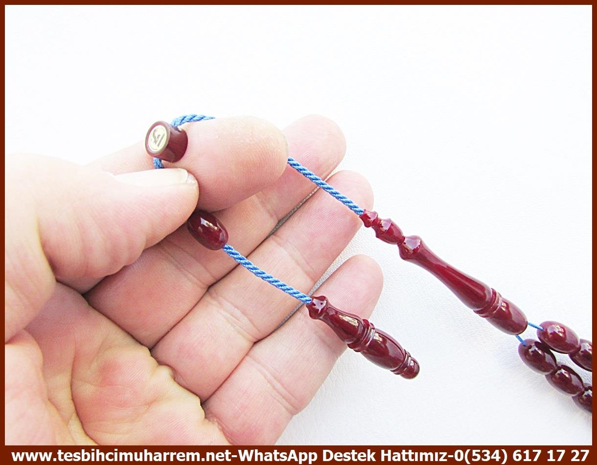 Katalin Ve Bağa TesbihlerTM13366Birkan Soylu Usta El İşçiliği Katalin Tespih | Eski Usül Badem Kesim Osmanlı Form, Vişne Renk 