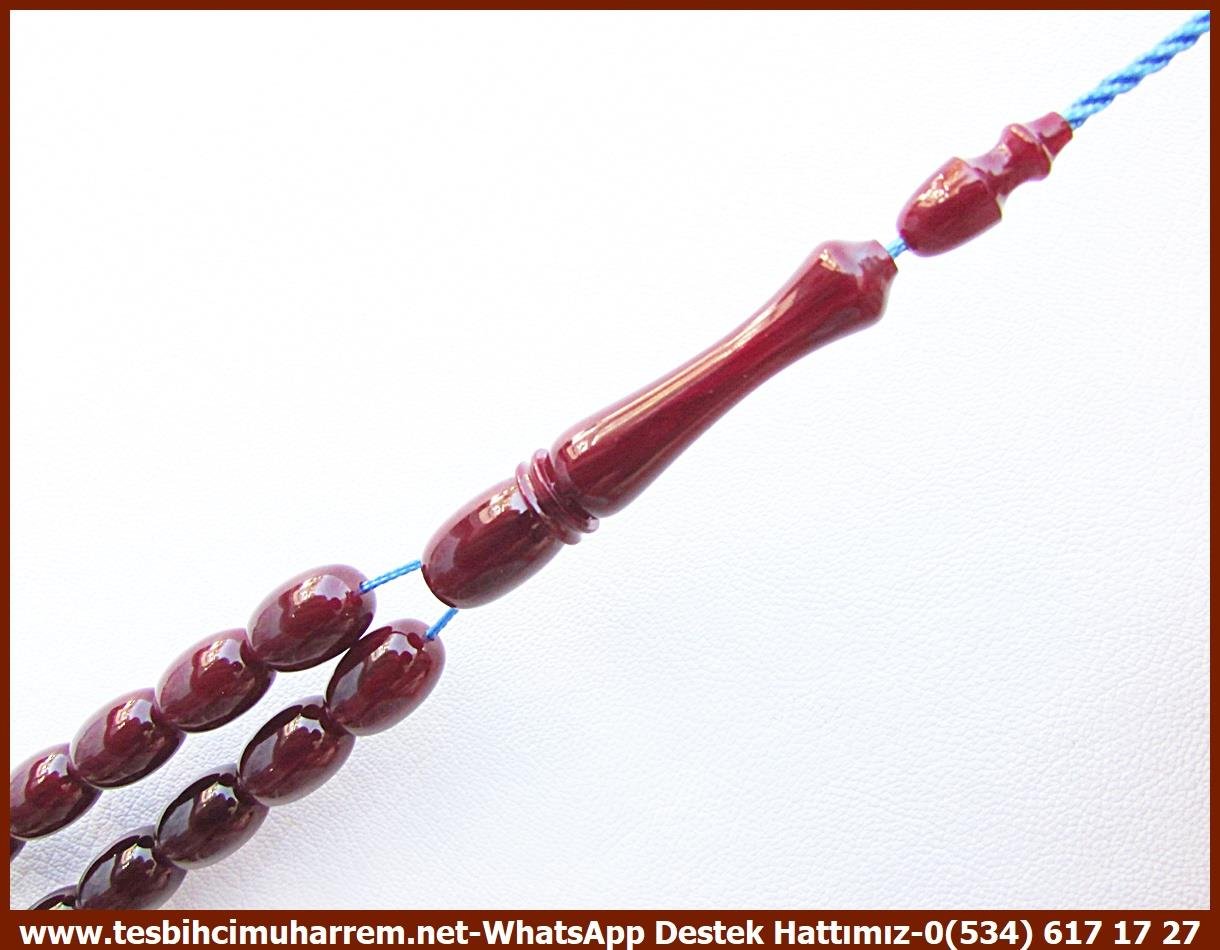 Katalin Ve Bağa TesbihlerTM13366Birkan Soylu Usta El İşçiliği Katalin Tespih | Eski Usül Badem Kesim Osmanlı Form, Vişne Renk 