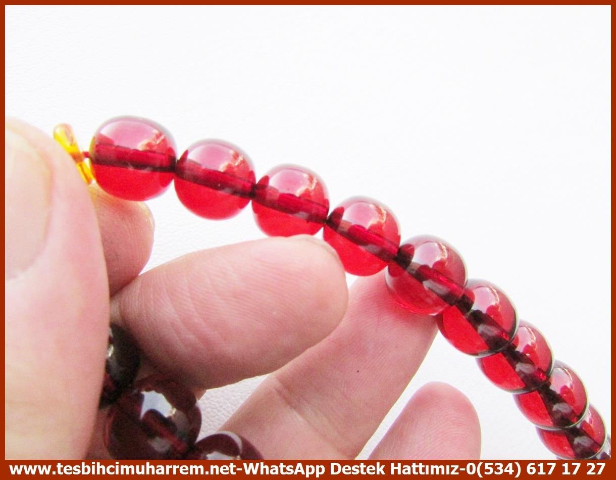 Osmanlı Antika Vişne Ton TesbihlerTM13395Birkan Soylu Usta El İşçiliği Osmanlı Ateş Kehribar Tespih | Özel Gömme Kutulu, Sertifikalı Küre Kesim, Orjinal Chery Amber 