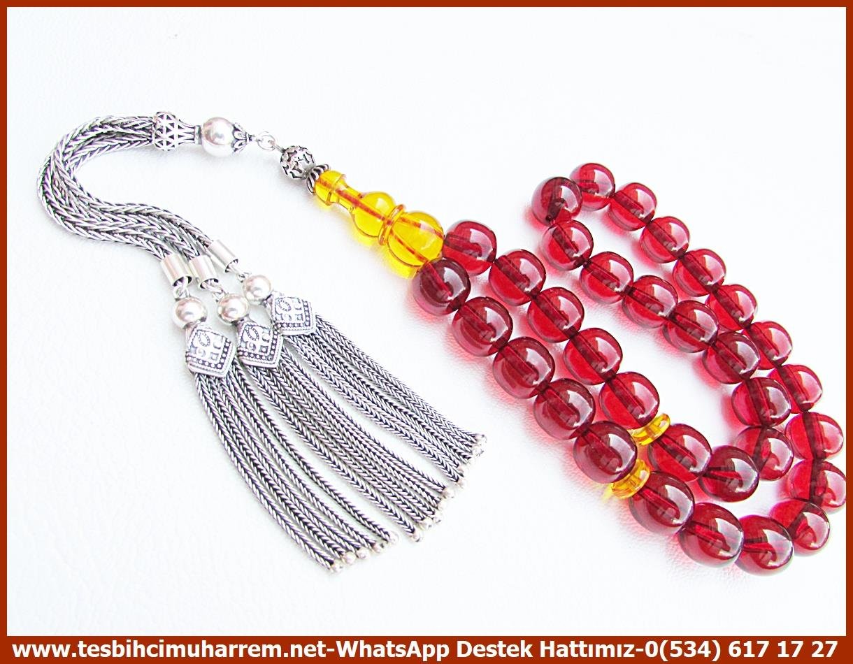 Osmanlı Antika Vişne Ton TesbihlerTM13395Birkan Soylu Usta El İşçiliği Osmanlı Ateş Kehribar Tespih | Özel Gömme Kutulu, Sertifikalı Küre Kesim, Orjinal Chery Amber 