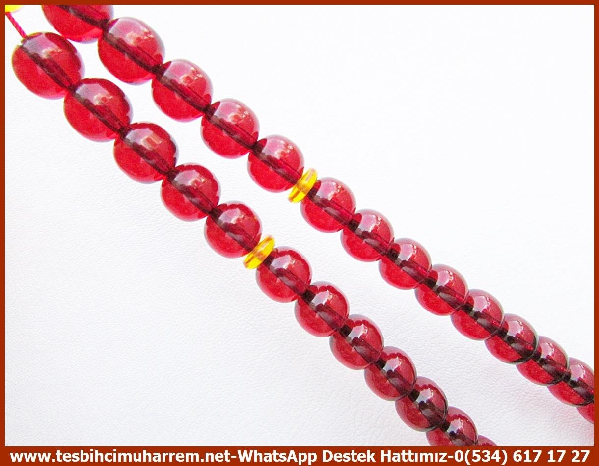 Osmanlı Antika Vişne Ton TesbihlerTM13395Birkan Soylu Usta El İşçiliği Osmanlı Ateş Kehribar Tespih | Özel Gömme Kutulu, Sertifikalı Küre Kesim, Orjinal Chery Amber 