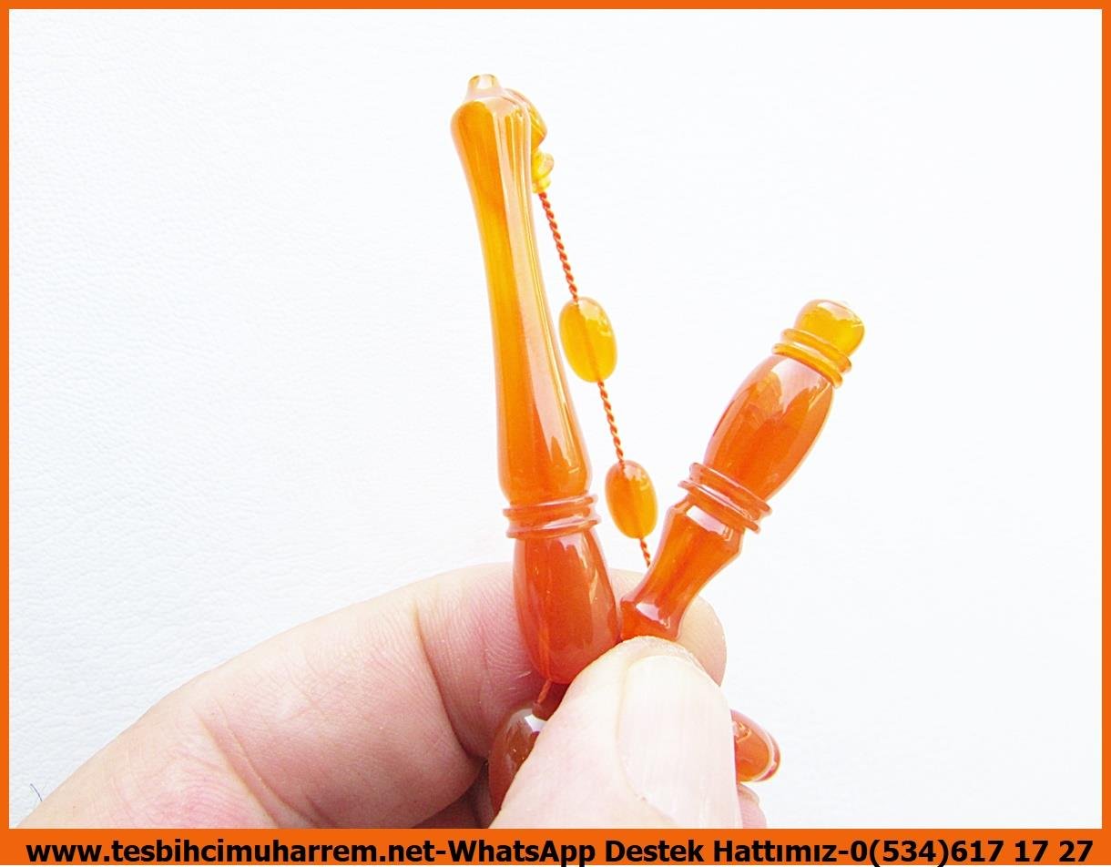 Katalin Ve Bağa TesbihlerTM13936Birkan Soylu Usta El İşçiliği Tesbih | Saydam Gül Kurusu Katalin, Badem Kesim, Özel Çalışma 