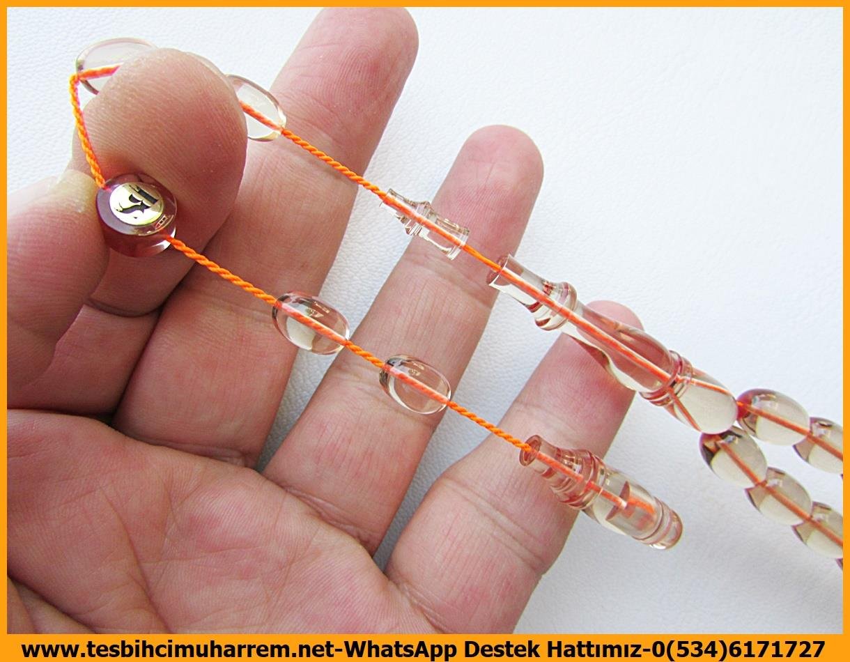 Katalin Ve Bağa TesbihlerTM13874Birkan Soylu Usta El İşçiliği Tesbih | Saydam Gül Kurusu Katalin, Badem Kesim, Özel Çalışma 