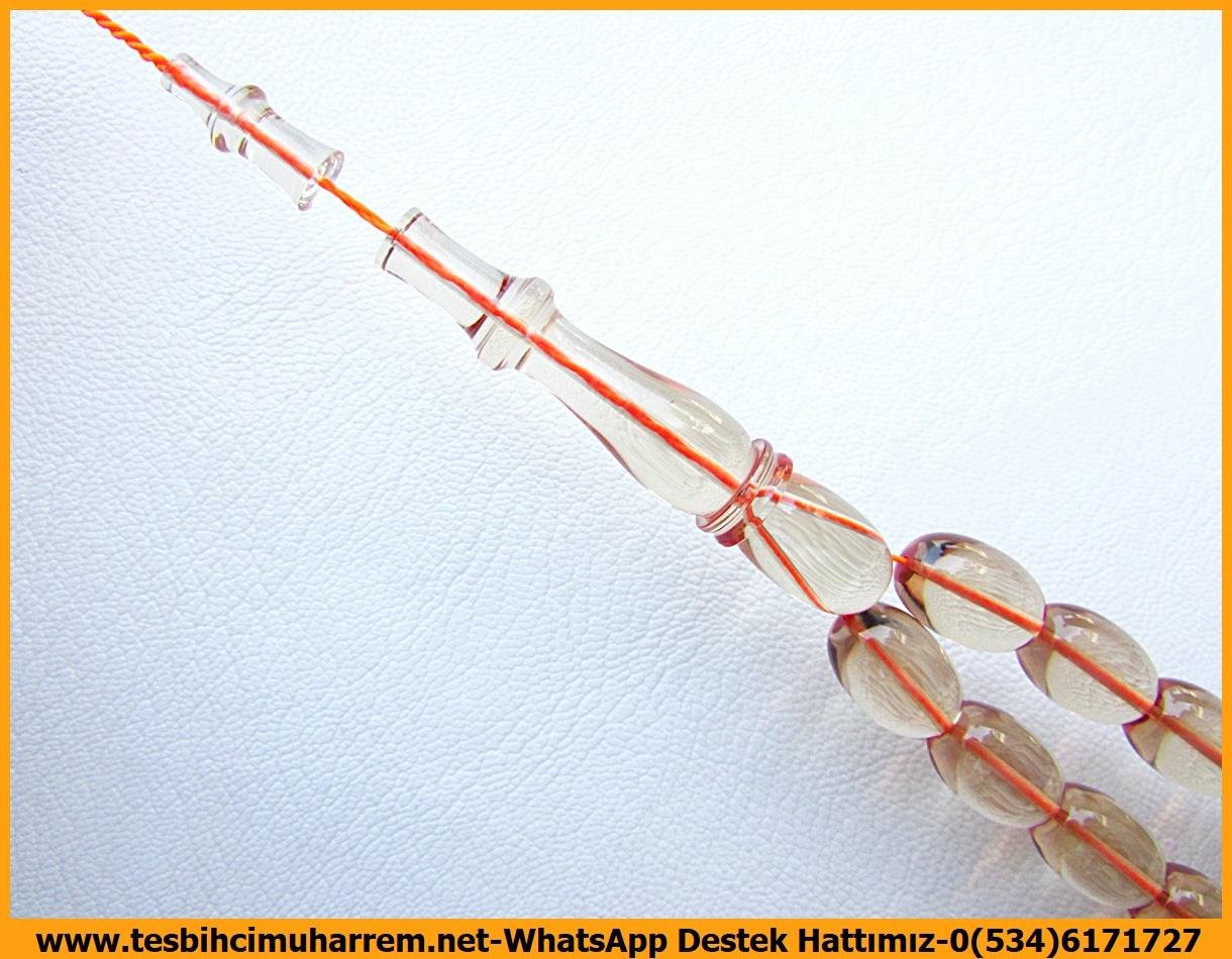 Katalin Ve Bağa TesbihlerTM13874Birkan Soylu Usta El İşçiliği Tesbih | Saydam Gül Kurusu Katalin, Badem Kesim, Özel Çalışma 