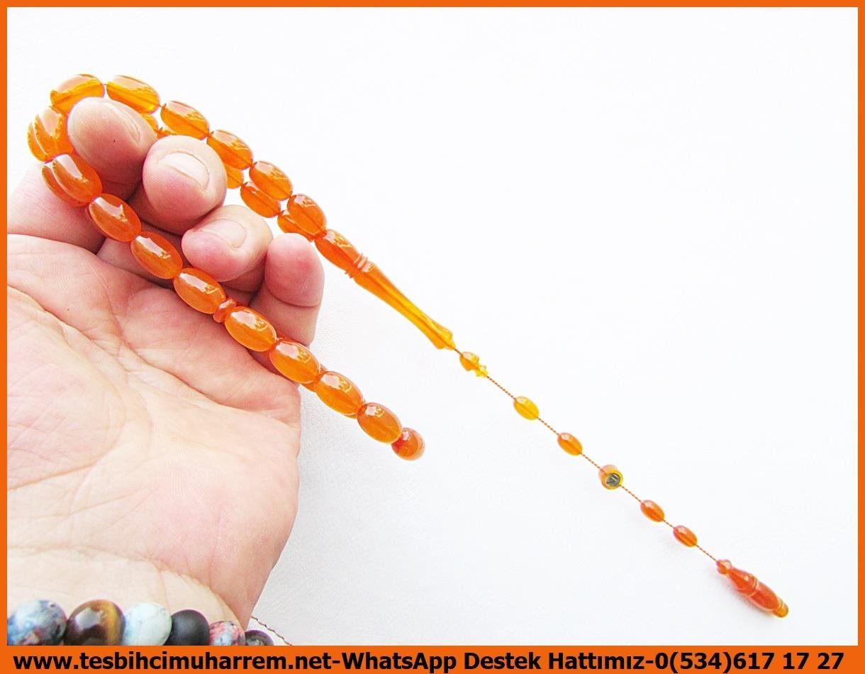 Katalin Ve Bağa TesbihlerTM13936Birkan Soylu Usta El İşçiliği Tesbih | Saydam Gül Kurusu Katalin, Badem Kesim, Özel Çalışma 