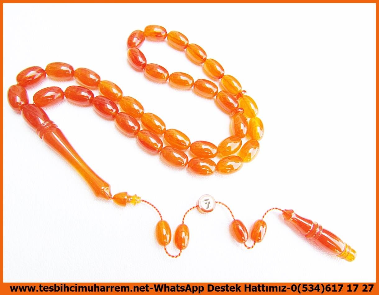 Katalin Ve Bağa TesbihlerTM13936Birkan Soylu Usta El İşçiliği Tesbih | Saydam Gül Kurusu Katalin, Badem Kesim, Özel Çalışma 