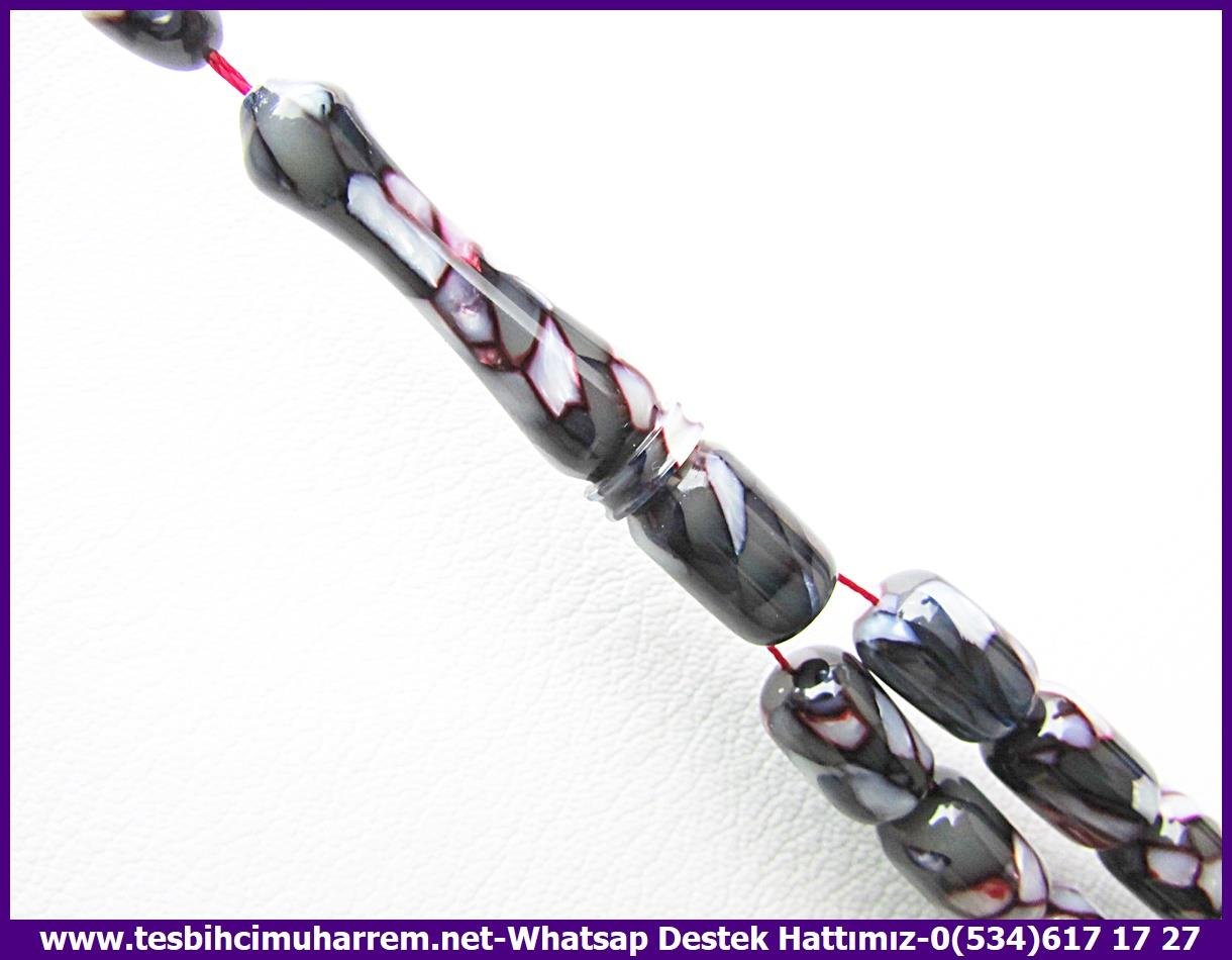 Galanit TesbihTM13423Birkan Soylu Usta El İşçiliği Tespih | Multicolor Galalith, Eski Obje, Kapsül Kesim, Yılan Desenli 