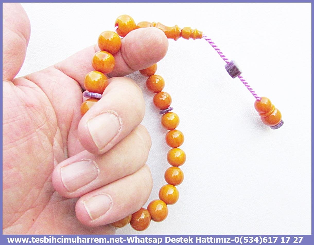 Hareli Damarlı Sarı Kehribar TesbihlerTM13437Birkan Soylu Usta El İşçiliği Tespih | Maskot Efe Bileklik Boy, Eski Usül Kehribar, Osmanlı Form, Premium Küre Model 