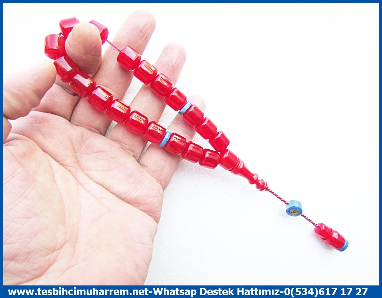 Bordo Kehribar TesbihlerTM13456Birkan Soylu Usta El İşçiliği Tespih | Maskot Sıkma Kehribar, Eski Usül Osmanlı Form, Bileklik Vişne 