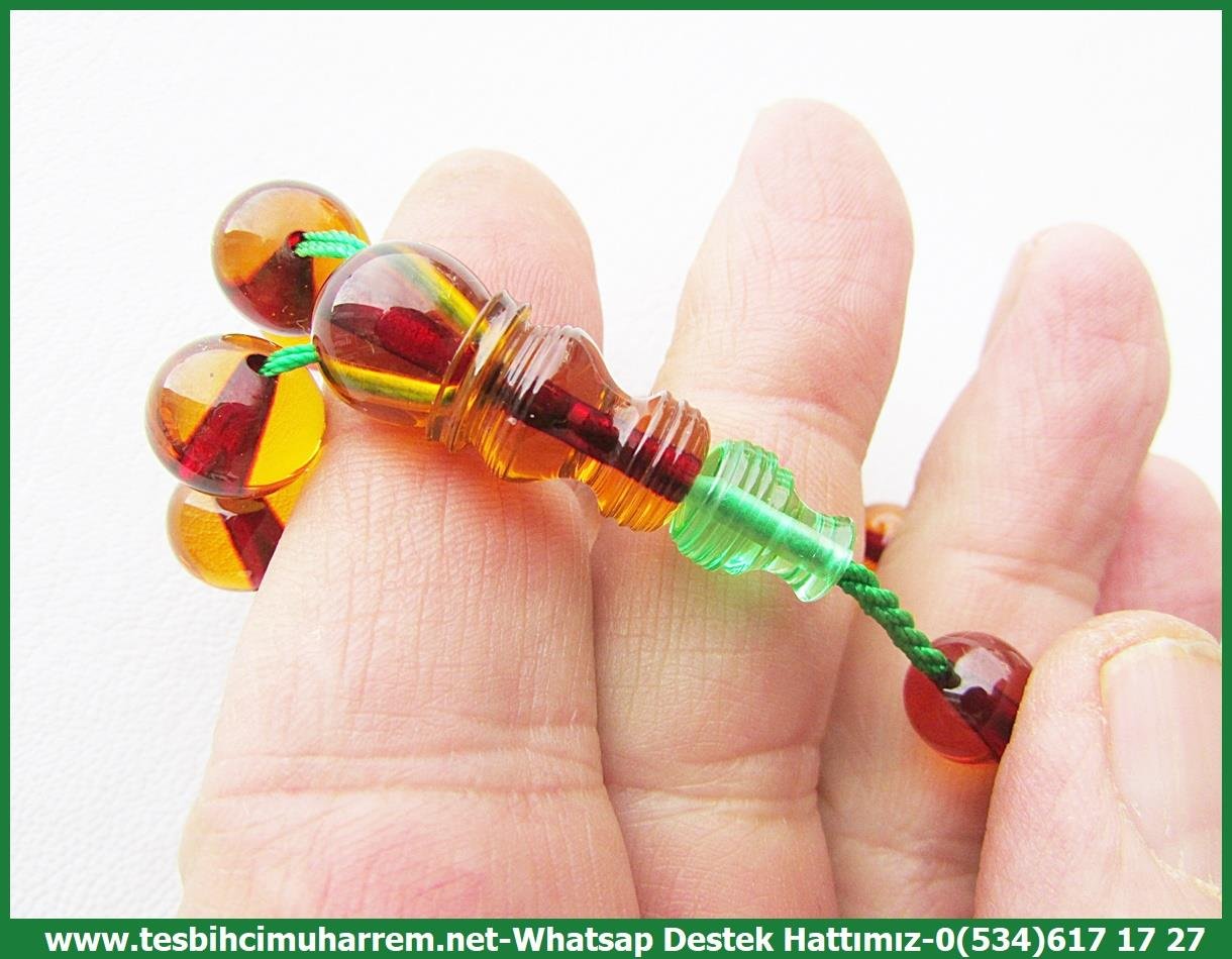 Osmanlı Antika Vişne Ton TesbihlerTM13560Birkan Soylu Usta El İşçiliği Tespih | Osmanlı Maskot Ateş Kehribar, Küre Kesim, Özel Gömme Kutulu 