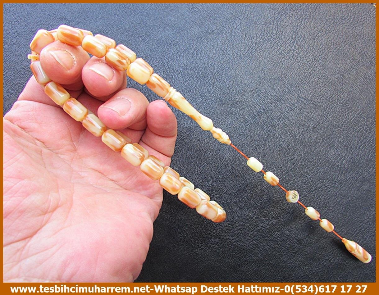 Galanit TesbihTM13428Birkan Soylu Usta El İşçiliği Tespih | Sütlü Kahve Galalith, Premium Eski Malzeme, Kapsül Model 