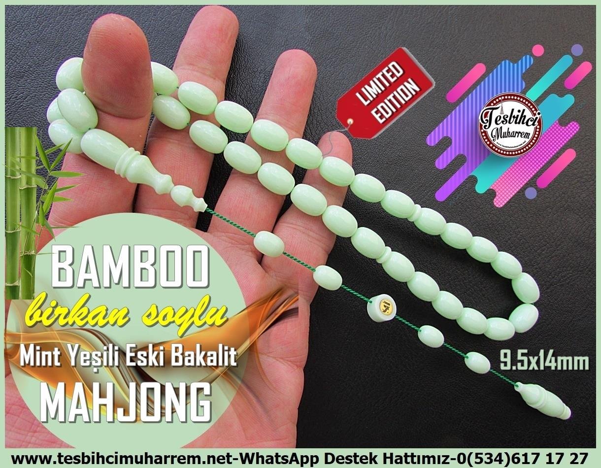 Katalin Ve Bağa TesbihlerTM13927Birkan Soylu Usta Özel İşçilik Tespih | Eski Katalin,Bakalit Mint Yeşili, Badem Kesim, Limited Edition “Bamboo”TesbihTespih Eski Mahjong Bakalit I Mint Yeşili Badem Kesim Limited Editon Bamboo Kolleksiyonluk Tesbih 