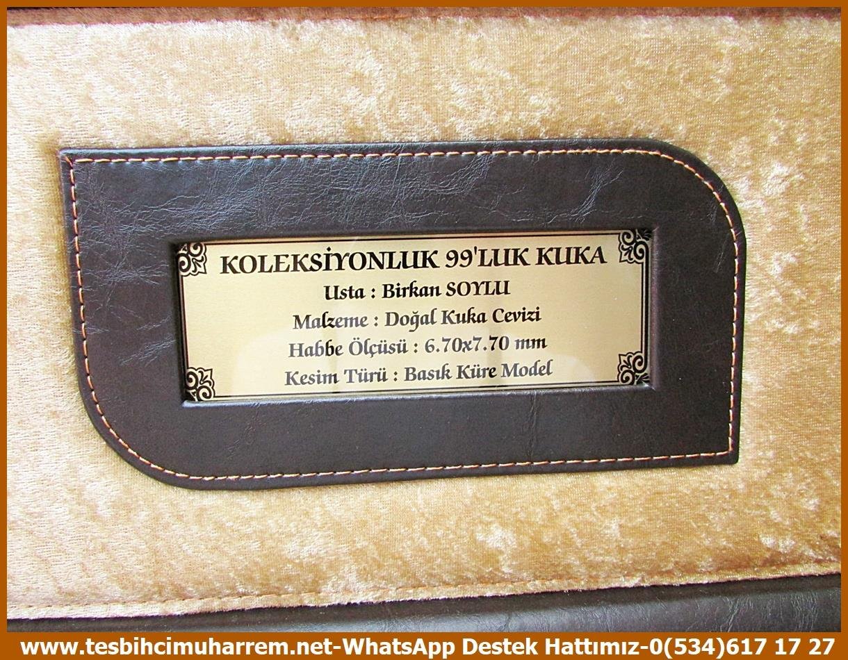 99luk Dua Ve Namaz TesbihatlarıTM13930Birkan Soylu Usta Premium İşçilikli  Kuka Tespih | Özel Gömme Kutulu Sertikalı, Lifsiz Kadife Ceviz “Sekine” TesbihTespih Doğal 99'luk Kuka I Özel Gömme Kutulu Sertifikalı Dua Tesbihatı