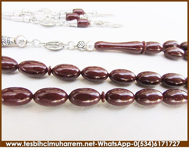 SIKMA KEHRİBAR TESBİH 6*10,5 mm YEMEN KAHVESİ