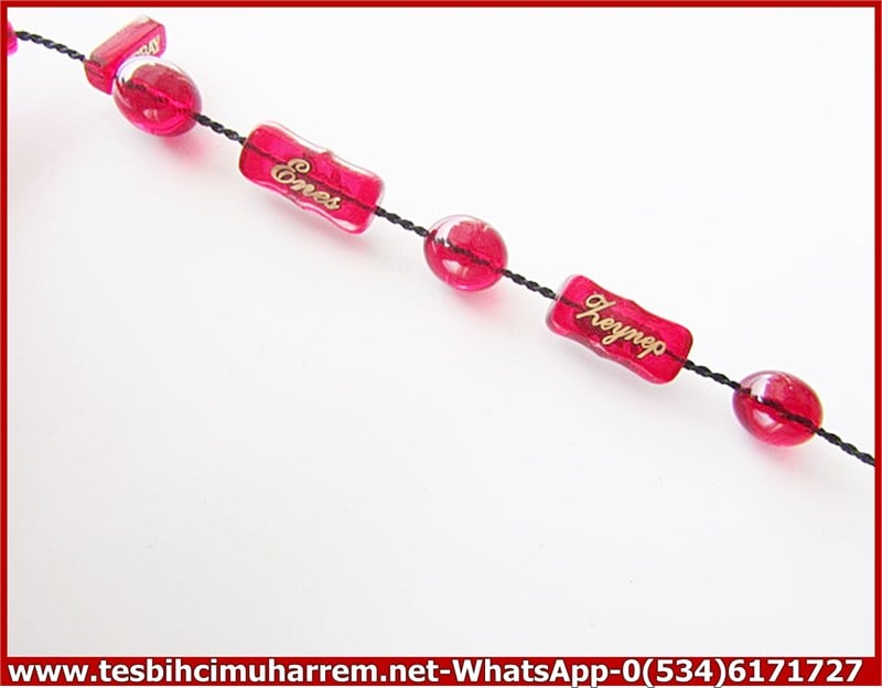 ATEŞ KEHRİBAR TESBİH 9*11 mm İSMİNİZE ÖZEL AİLE İŞİ
