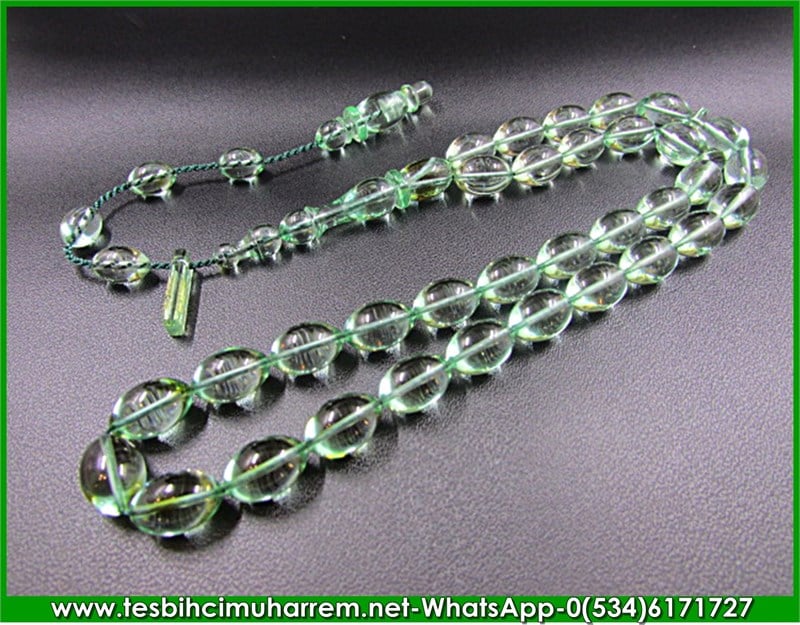 ZAR KEHRİBAR TESBİH 7*10,5 mm GÖZLERİ MAHMUR
