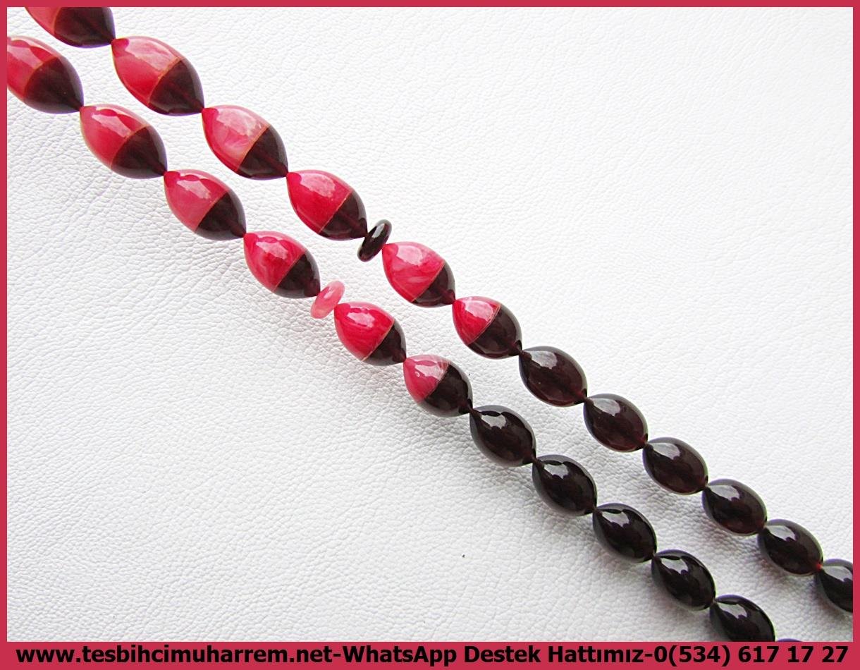 Pembe Kehribar TesbihlerTM13707Çağlar Sefa Özbek Usta Tornası | Çift Renk Süzme Beyzi Kesim Sıkma Kehribar Tespih,