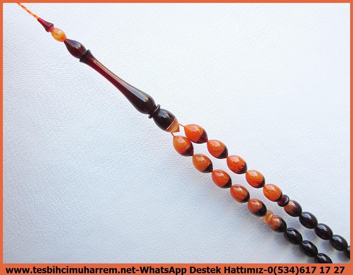 Hareli Damarlı Sarı Kehribar TesbihlerTM13681Çağlar Sefa Özbek Usta Tornası | Çift Renk Süzme Beyzi Kesim Sıkma Kehribar Tespih,