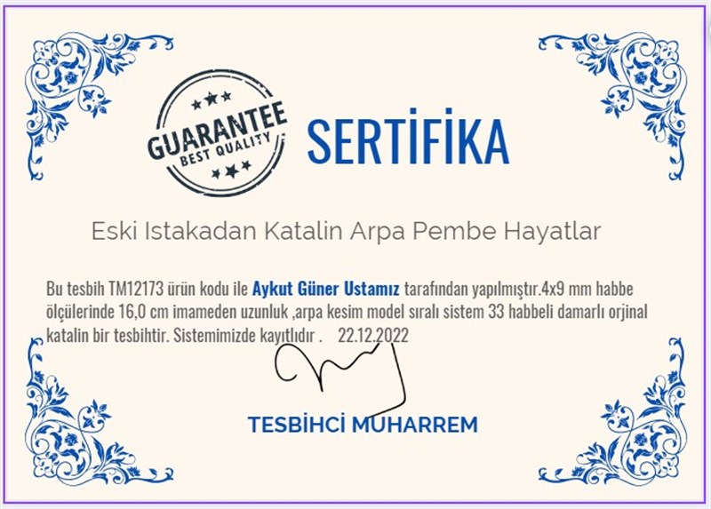 Katalin Ve Bağa TesbihlerTM12173Çıtır Damarlı Pembe Arpa Kesim Eski Istakadan Katalin Tesbih Pembe Hayatlar Çıtır Damarlı Pembe Arpa Kesim Eski Istakadan Katalin Tesbih Pembe Hayatlar 