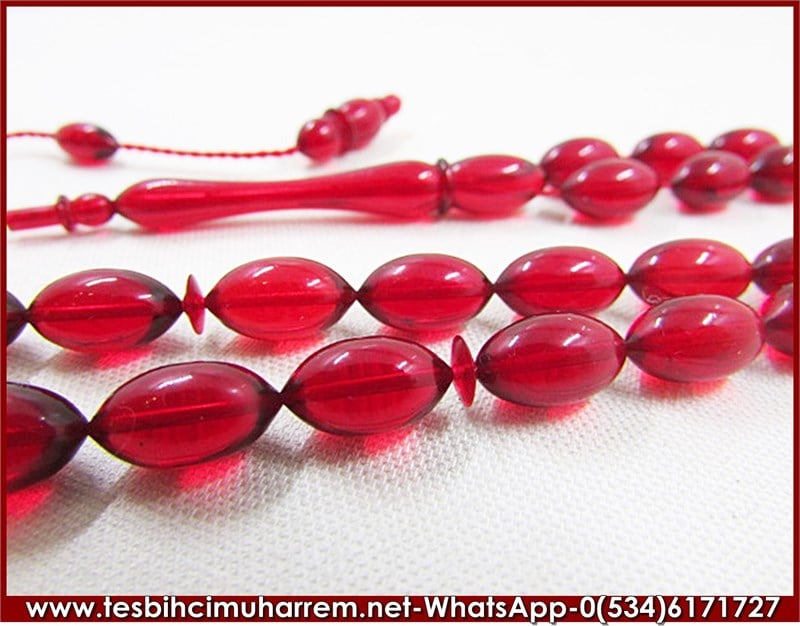 ATEŞ KEHRİBAR TESBİH 6,5*11,5 mm KİREMİTTE KÖFTE