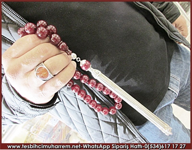 Sıkma Kehribar Tesbih 16*16,5 mm Eski Usül Kallavi Battal Bey