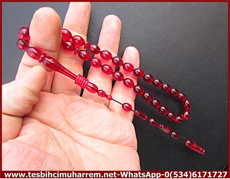 ATEŞ KEHRİBAR TESBİH 8,5*11 mm İSMİNİZE ÖZEL