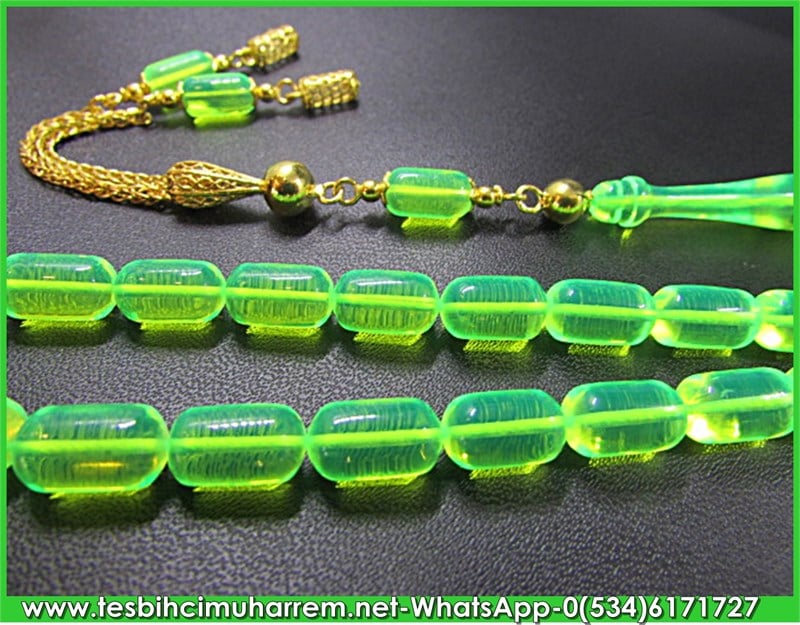 FLEXIGLASS TESBİH 6*10 mm ALTIN PÜSKÜLLÜ YANDIM ALİ