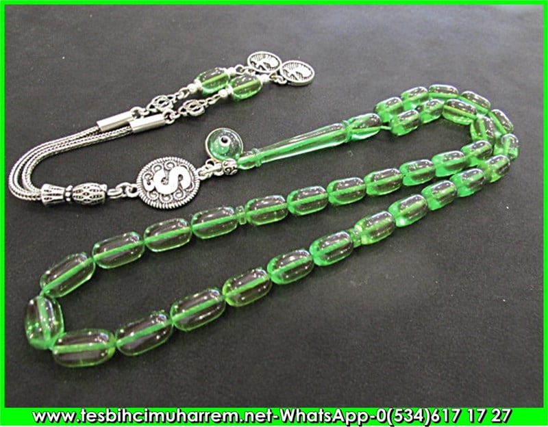 Ateş Kehribar Tesbih 6*10 mm Barmen Minik