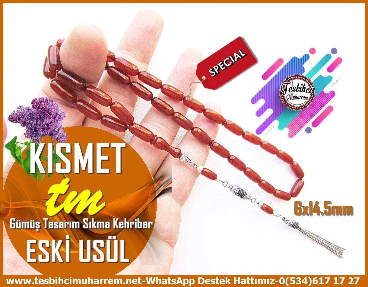 Osmanlı Benzetme Eskitme Eski Usül TesbihlerTM13941Düzgün Baba İmzalı ''Kısmet'' Tesbih – Kahverengi Sıkma Kehribar, Kapsül Kesim, Eski Usül Gümüş Püskül El Yapımı TasarımTespihTespih Sıkma Kehribar I Eski Usül Gümüş Püskül Kapsül Kesim Kahve Kısmet Tesbih 