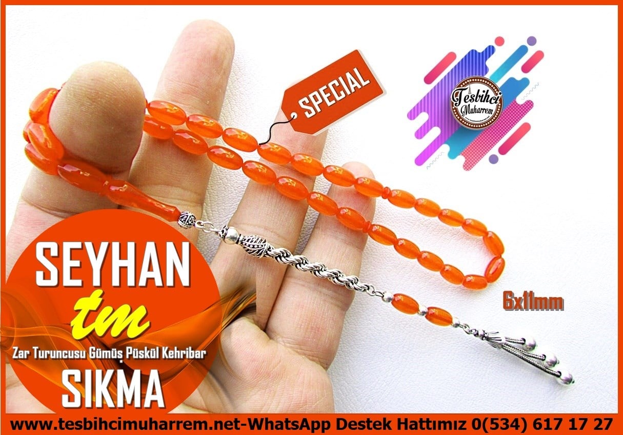Turuncu Kehribar TesbihlerTM14444Düzgün Baba Usta Dizayn Zar Turuncusu Sıkma Kehribar Tesbih I Full Gümüş Püskül Badem Kesim Seyhan Tesbih Zar Turuncusu Sıkma Kehribar Tesbih I Full Gümüş Püskül Badem Kesim Seyhan Tesbih