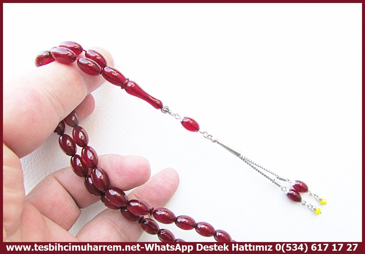 Bordo Kehribar TesbihlerTM14445Düzgün Baba Usta DizaynBordo Renk Sıkma Kehribar Tesbih I Full Gümüş Püskül Badem Kesim Ceyhan TesbihBordo Renk Sıkma Kehribar Tesbih I Full Gümüş Püskül Badem Kesim Ceyhan Tesbih