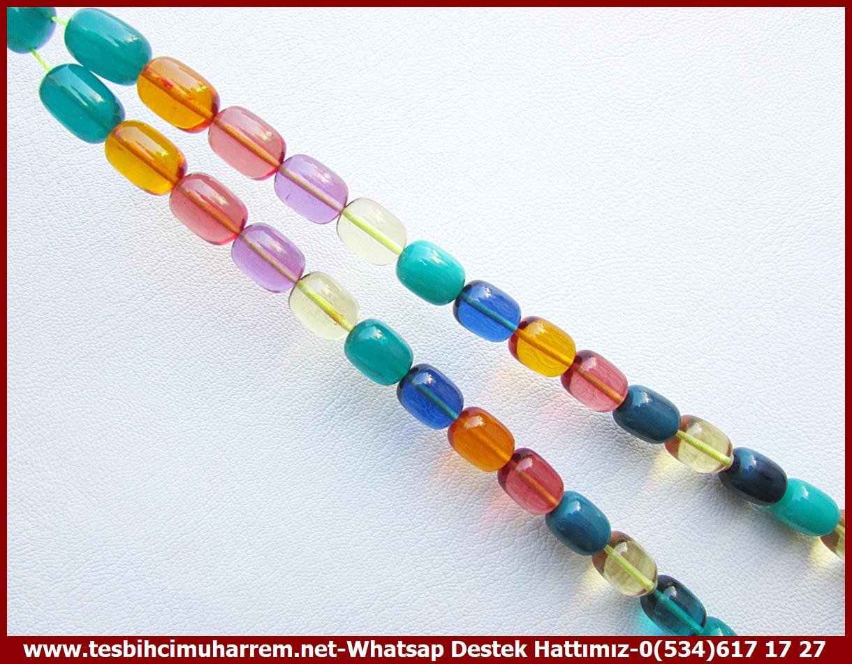 Mozaik Kehribar TesbihlerTM13483Düzgün Baba Usta El İşçiliği Tespih | Curcumix Sıkma-Katalin-Ateş, Renkli Habbeler, Gümüş Püsküllü Kapsül Model 